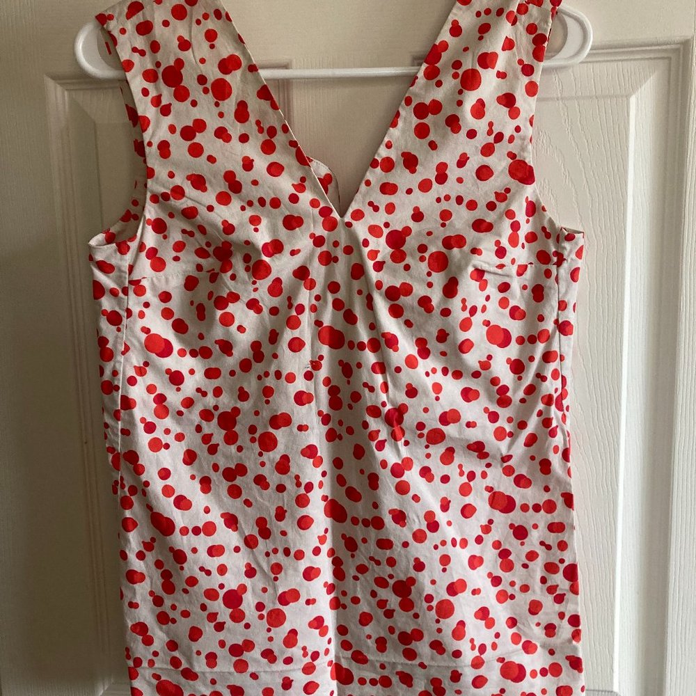COS red and cream polka dot top - size 2